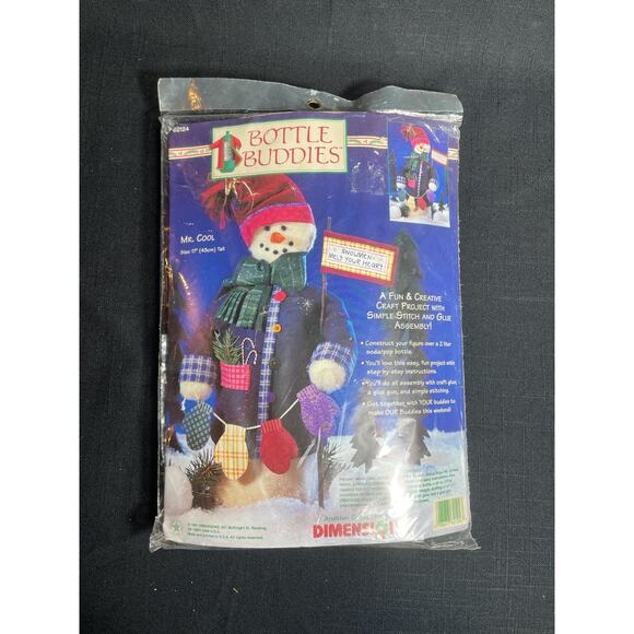 Vintage Dimensions kit, bottle buddies, snowman project  holiday craft - Picture 1 of 6